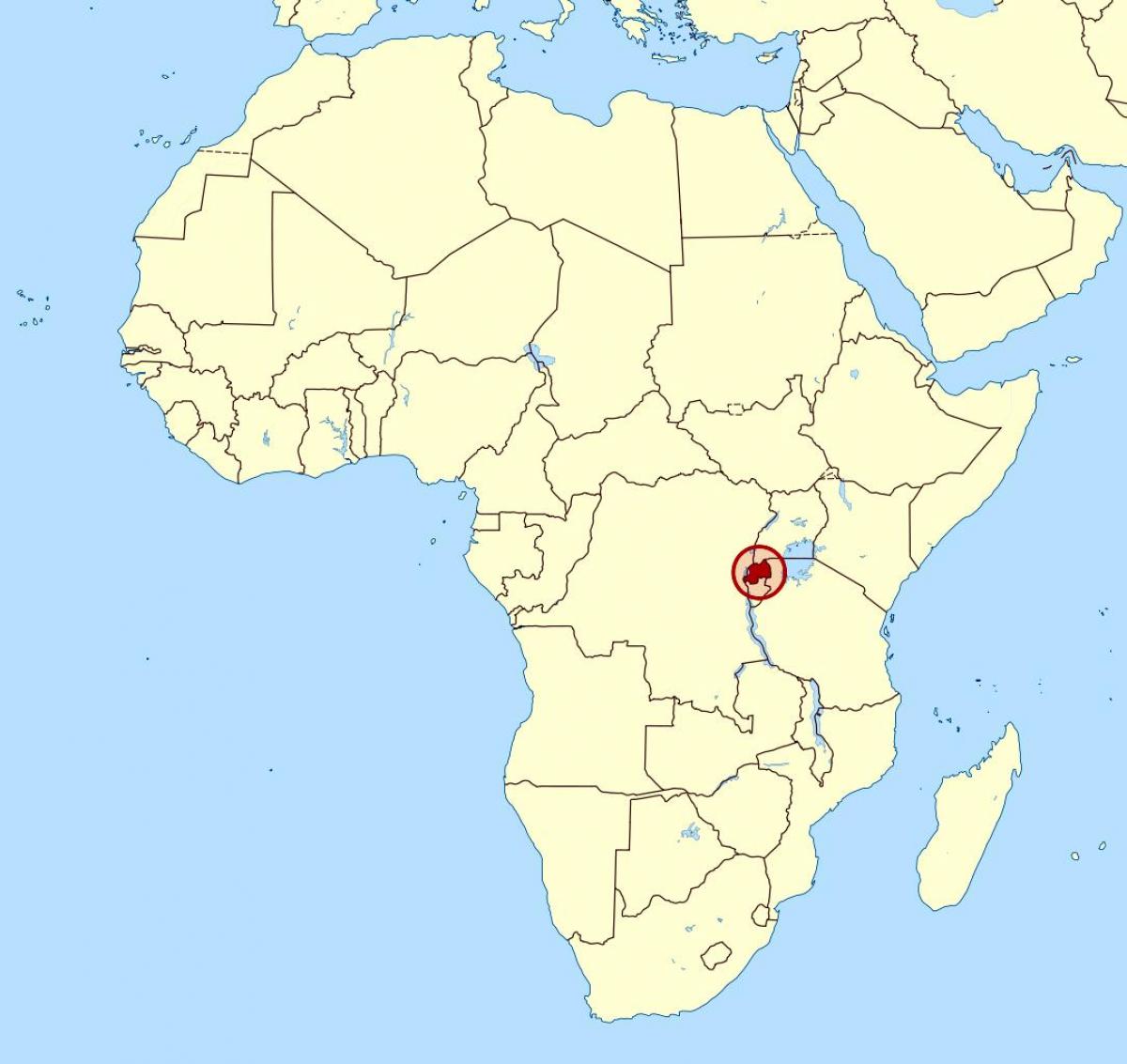 mapa do Ruanda, áfrica