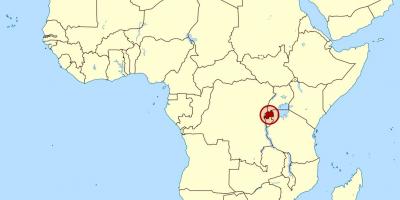 Mapa do Ruanda, áfrica