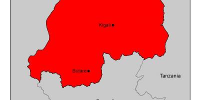 Mapa de Ruanda malária
