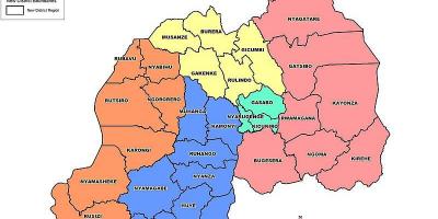 Mapa de Ruanda setores